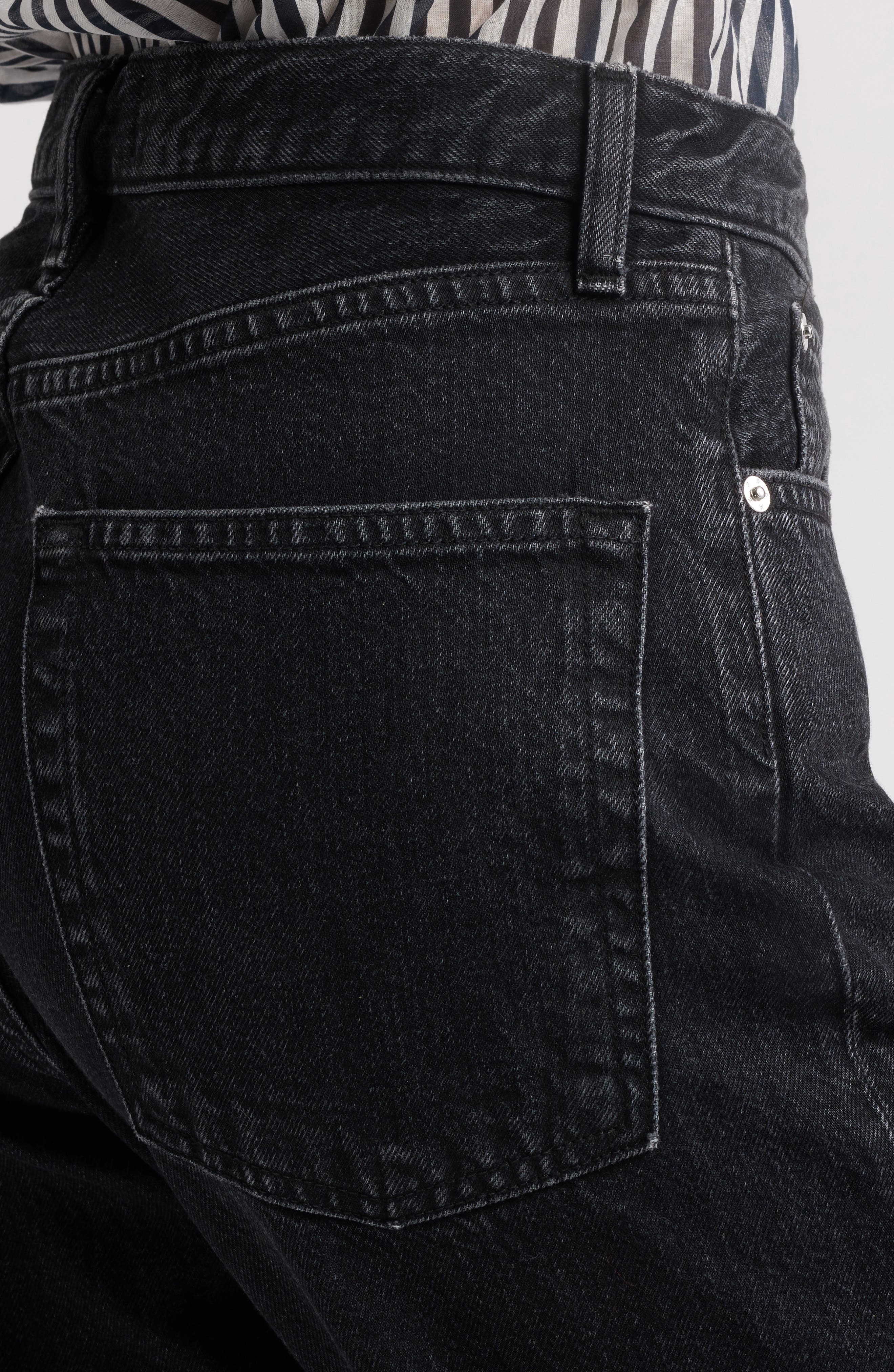 FRAME The Vertical High Waist Relaxed Straight Leg Jeans in Death Valley at Nordstrom - 4