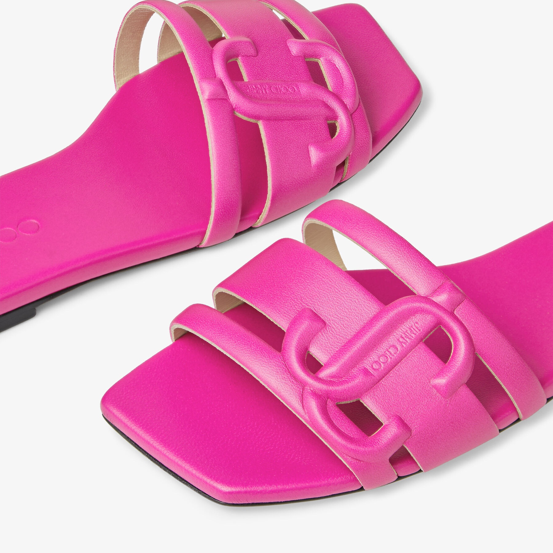 Laran Flat
Fuchsia Nappa Leather Flats with JC Monogram - 4