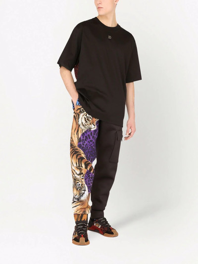 Dolce & Gabbana tiger-print track pants outlook