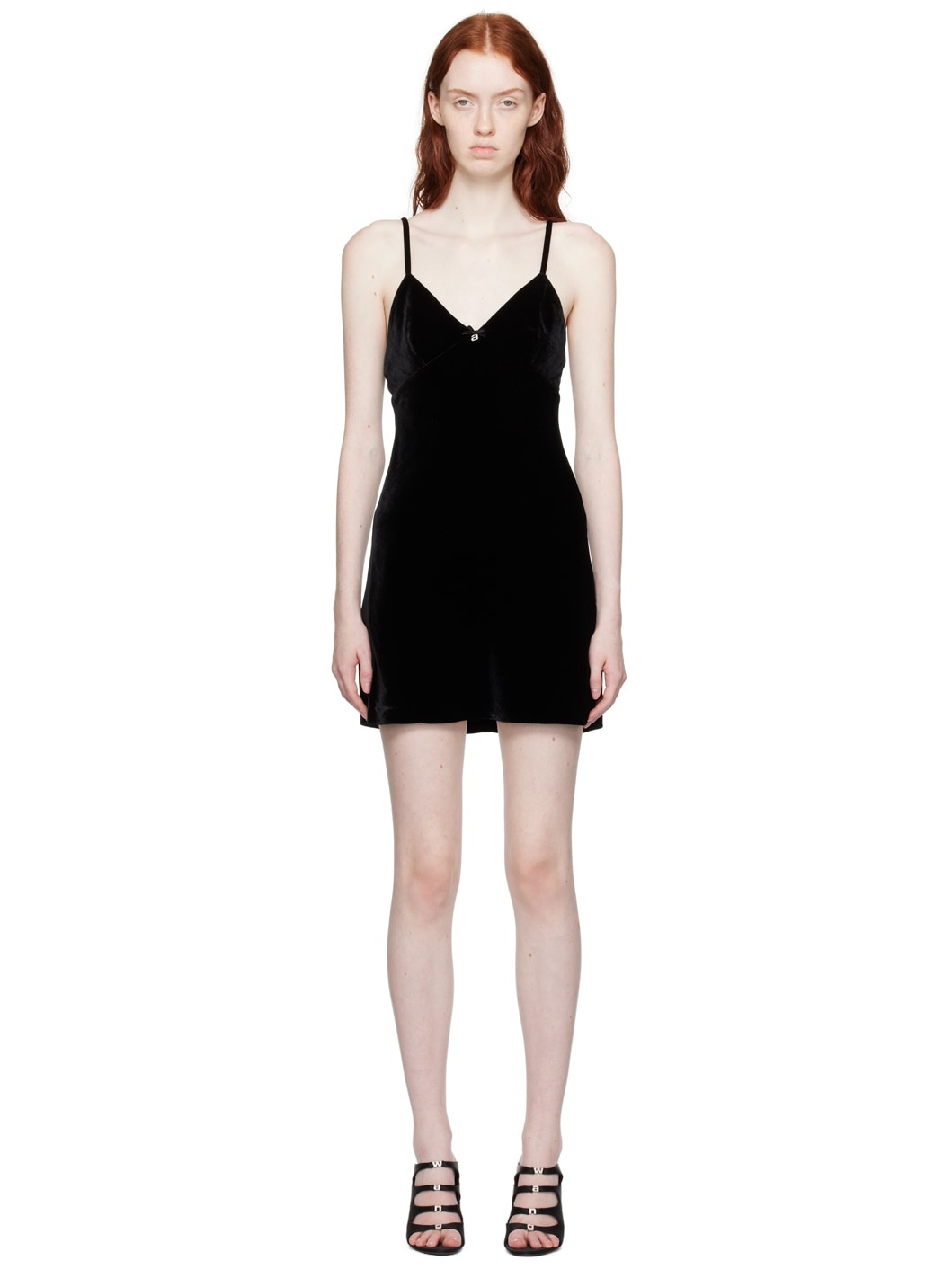 Black Crystal Charm Minidress - 1