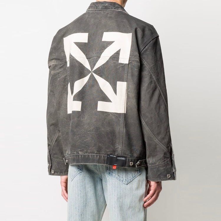 Men's Off-White SS21 Denim Jacket Ordinary Version Gray OMYE051S20E550251002 - 3