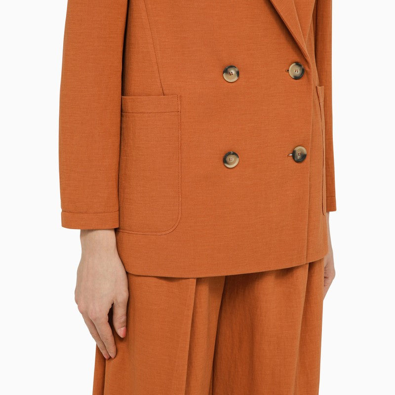 Harris Wharf London Terracotta-Coloured Double-Breasted Jacket Women - 3