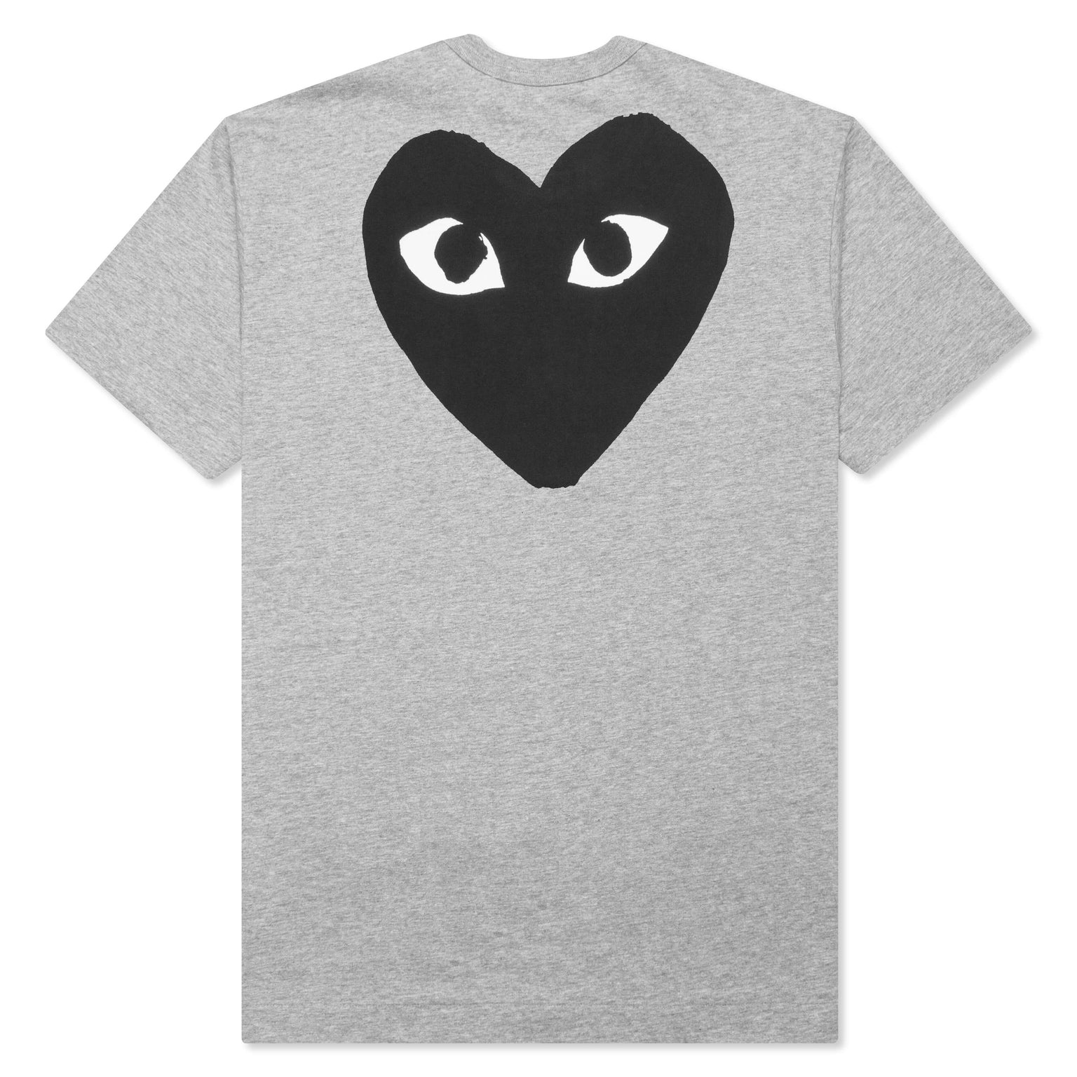 COMME DES GARCONS PLAY WOMEN'S SMALL TEXT T-SHIRT - GREY - 2