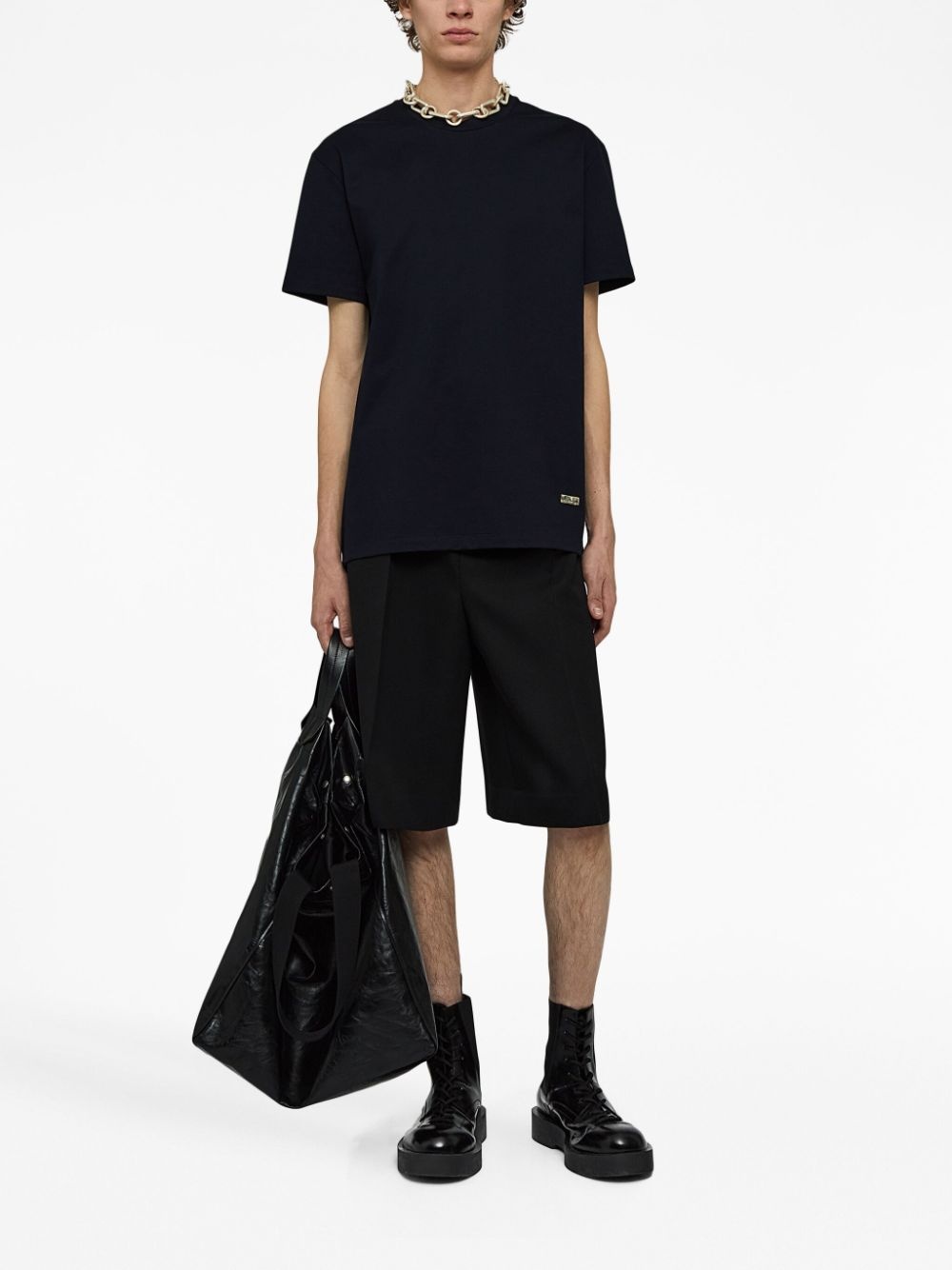 logo-plaque cotton T-shirt - 2