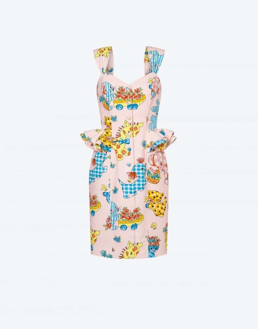 CALICO ANIMALS PIQUET DRESS - 1
