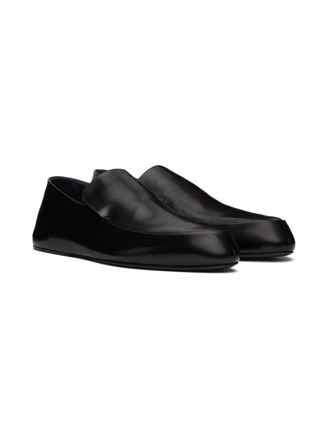 Black Flat Loafers - 4