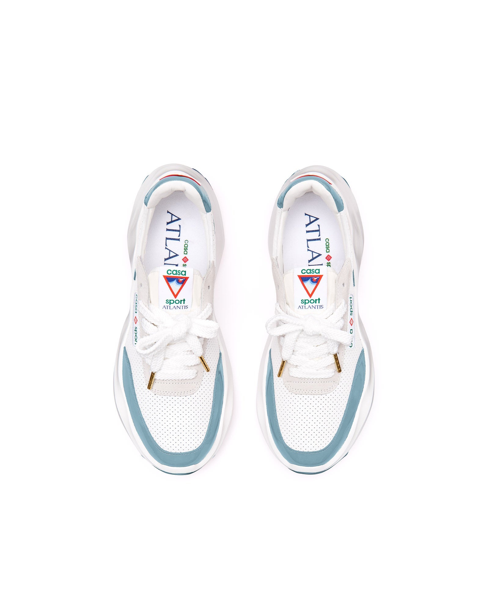 Womens Atlantis White & Powder Blue Sneaker - 8