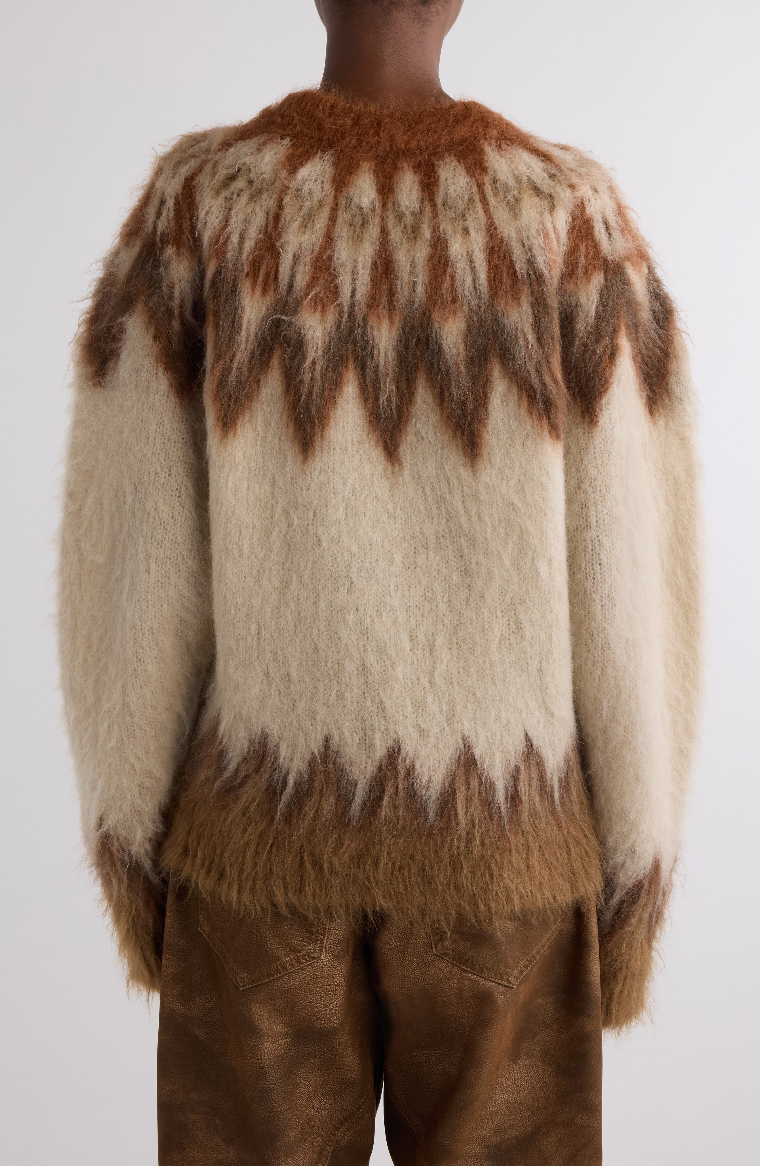 Isabel Marant Étoile Natania Wool & Mohair Blend Fair Isle Sweater in Rust at Nordstrom - 3