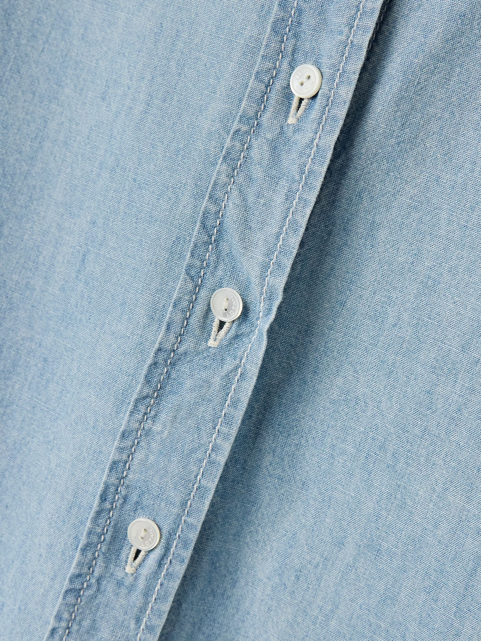 Monti cotton-chambray shirt Blue - 5