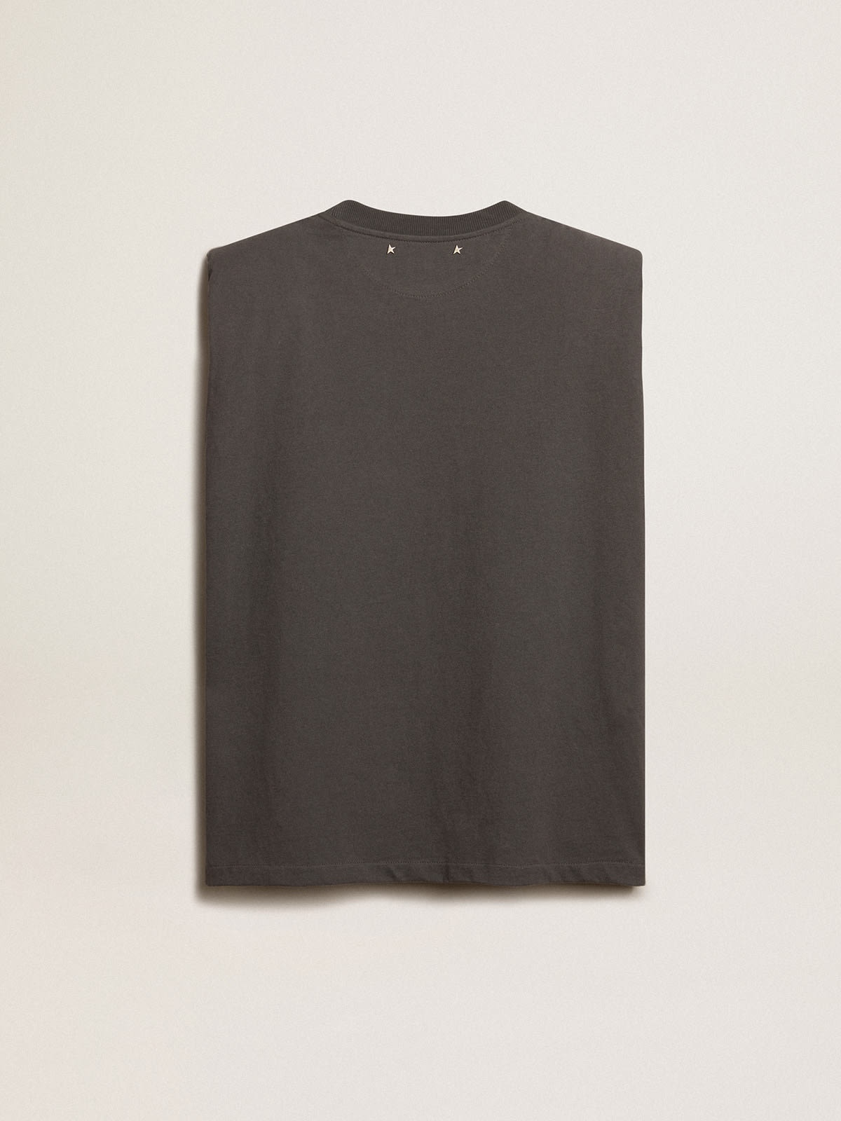 Anthracite gray sleeveless T-shirt - 2