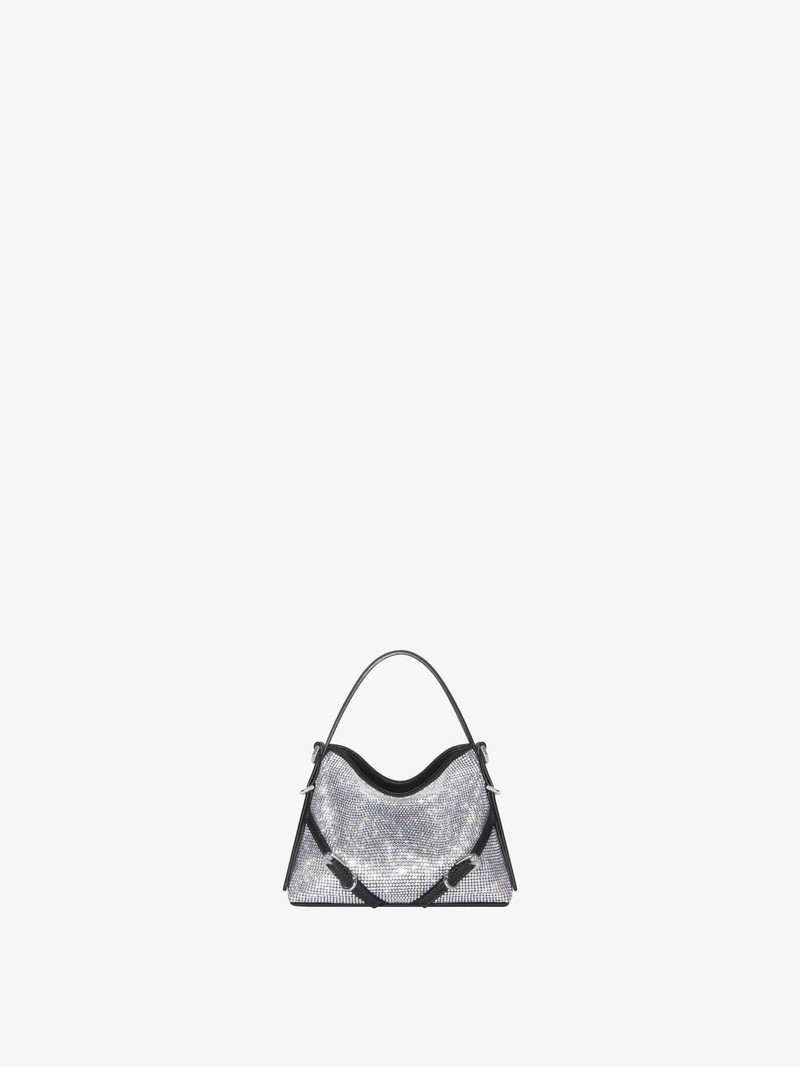 NANO VOYOU BAG IN SATIN WITH STRASS - 1