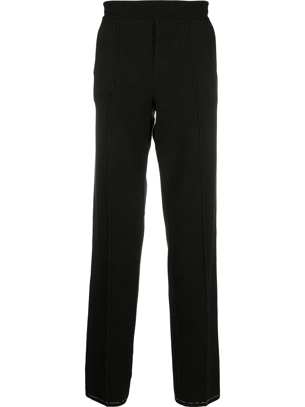 high-rise straight leg trousers - 1