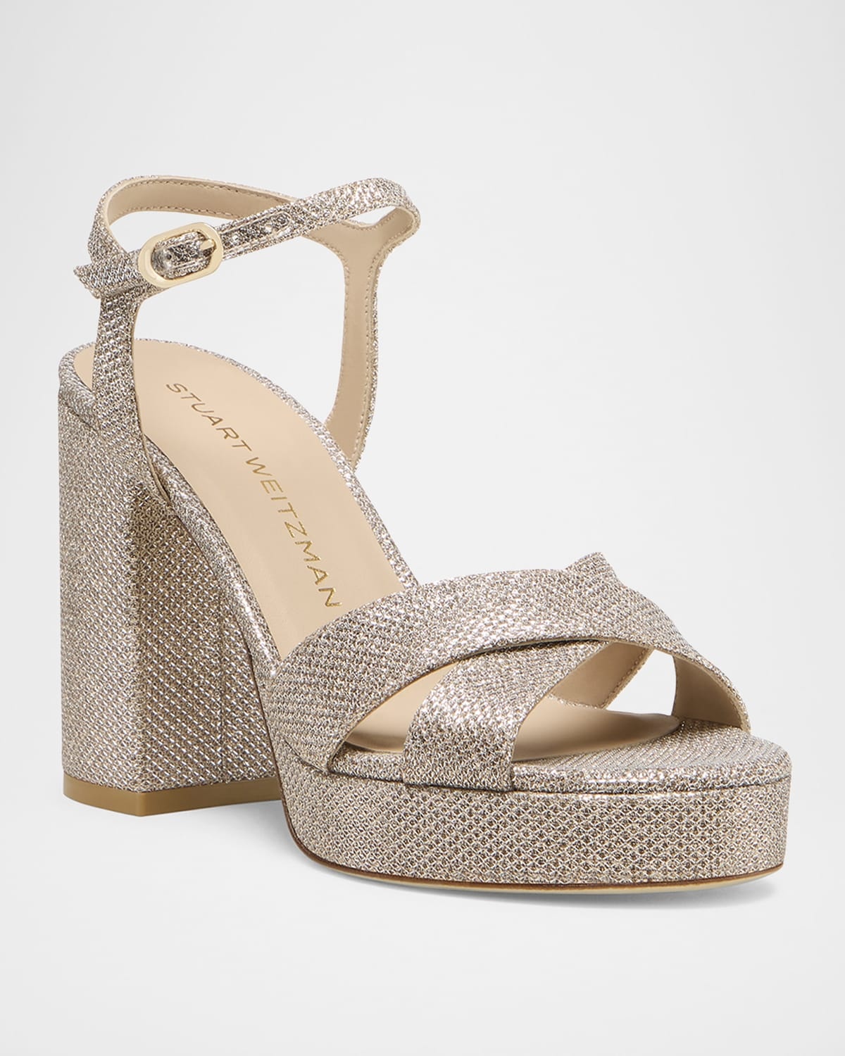 Dayna Metallic Crisscross Platform Sandals - 2