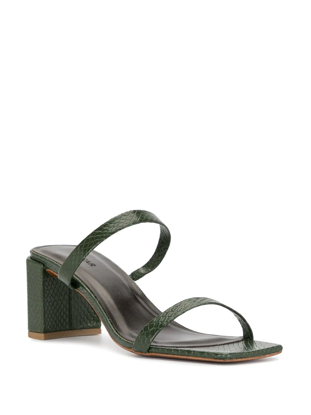 square-toe leather sandals - 2