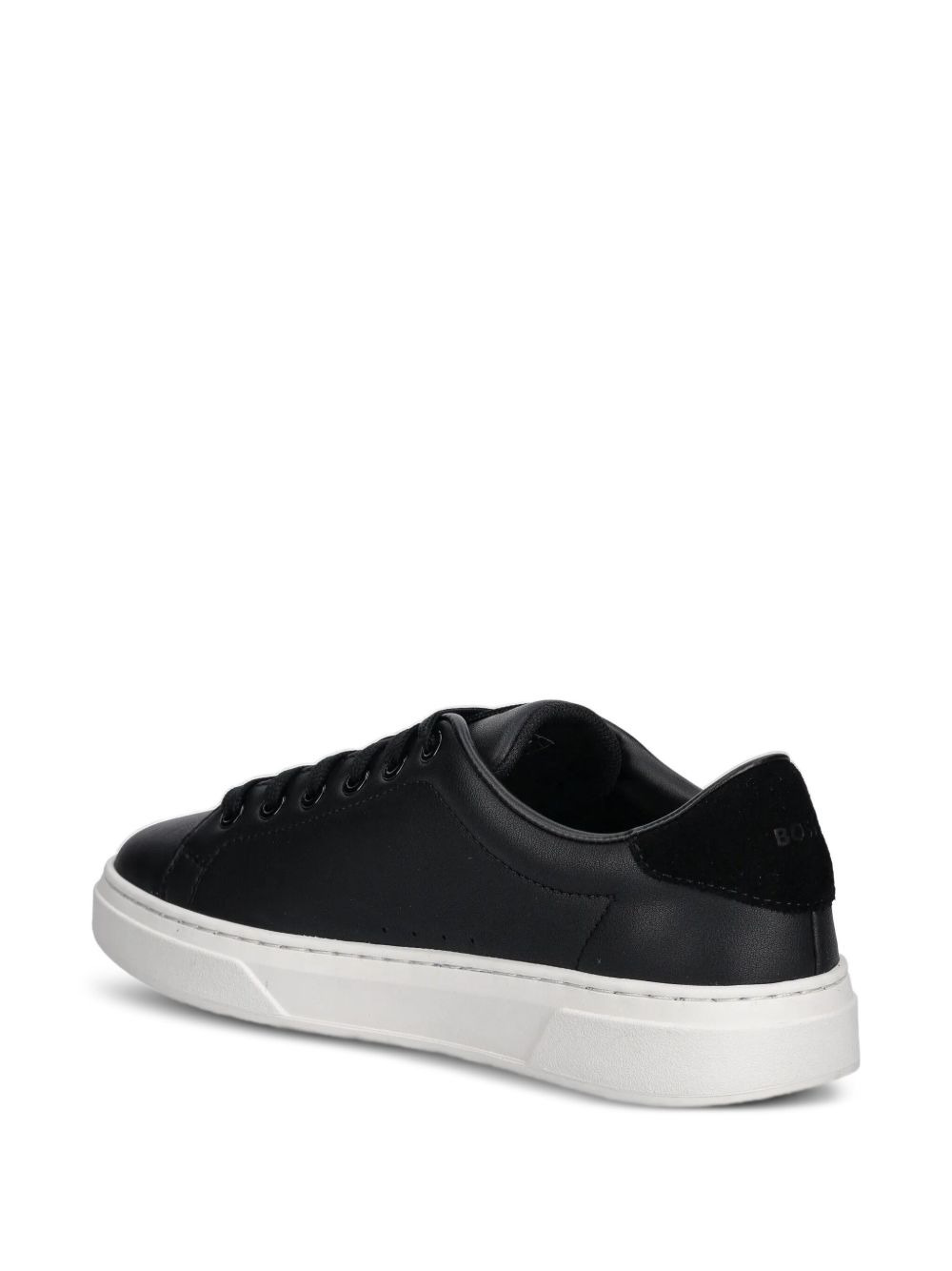 logo-plaque lace-up sneakers - 5