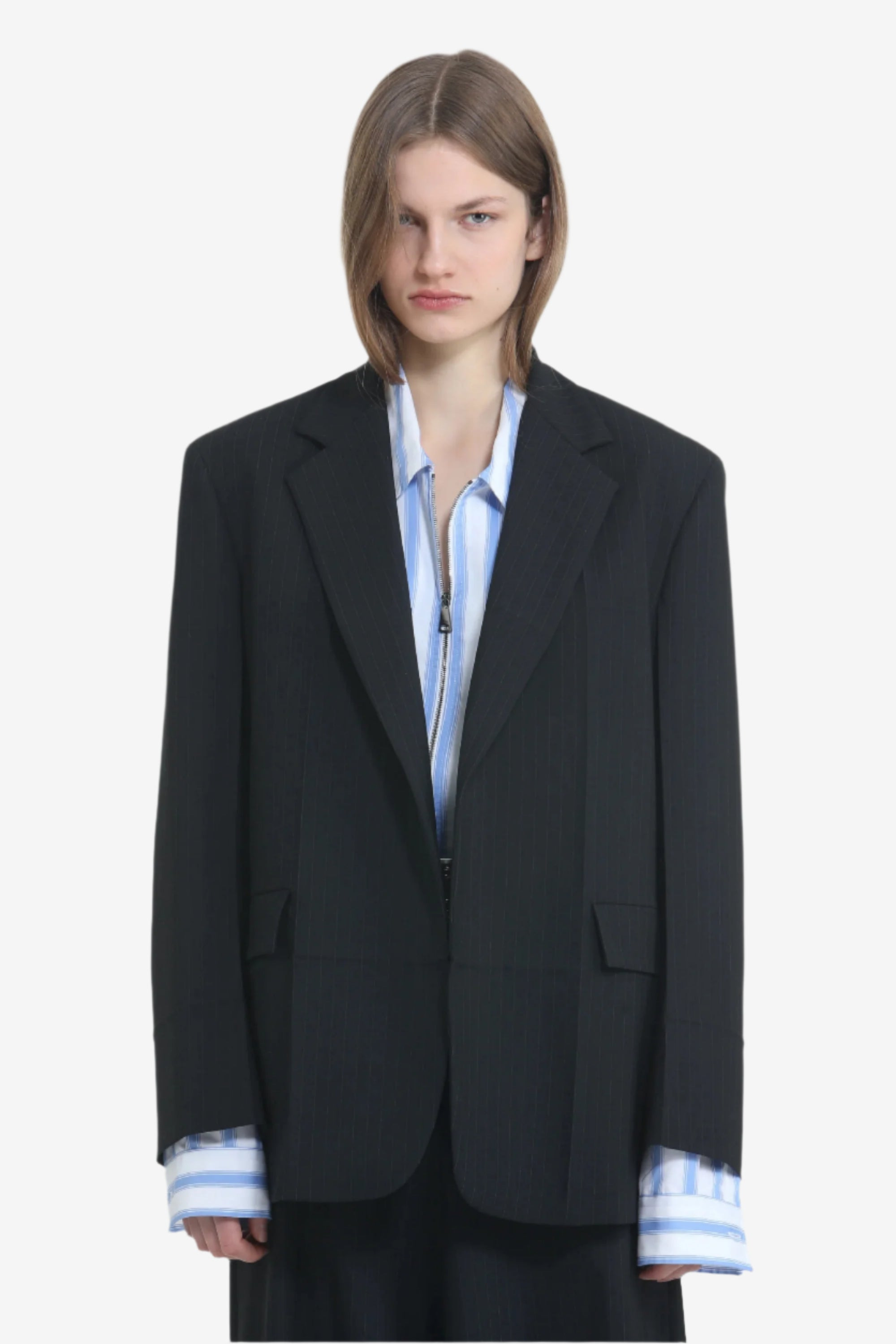 OVERSIZED BLAZER WITH SHOULDER PADS - 4
