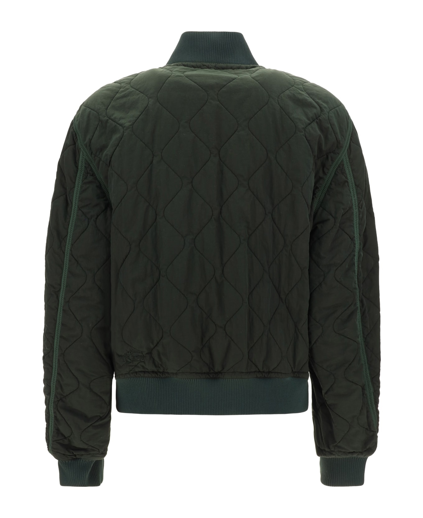 Long Sleeved Quilted Zip-up Bomber Jacket - 2