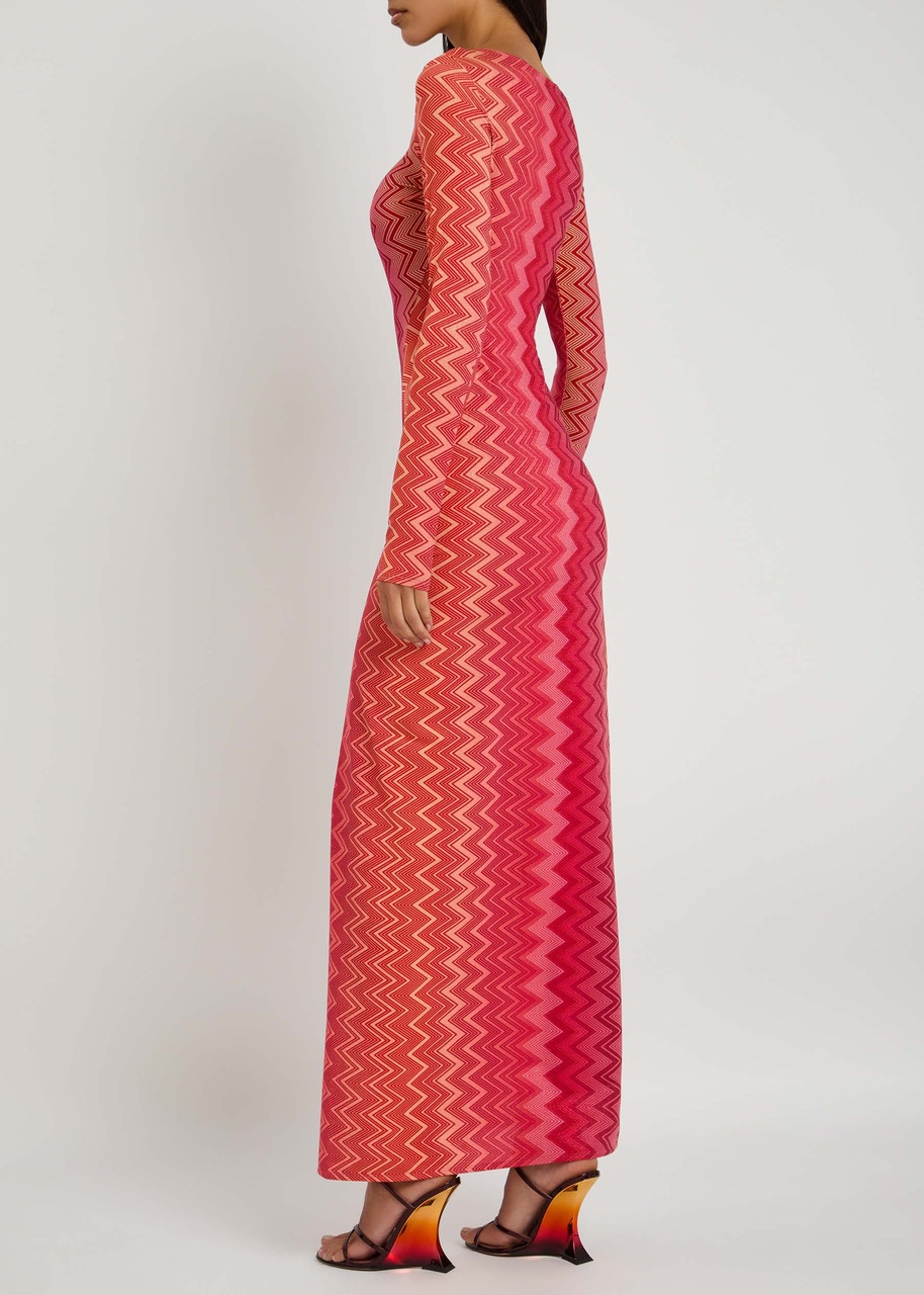 Missoni Zigzag-printed Lamé Maxi Dress - 3