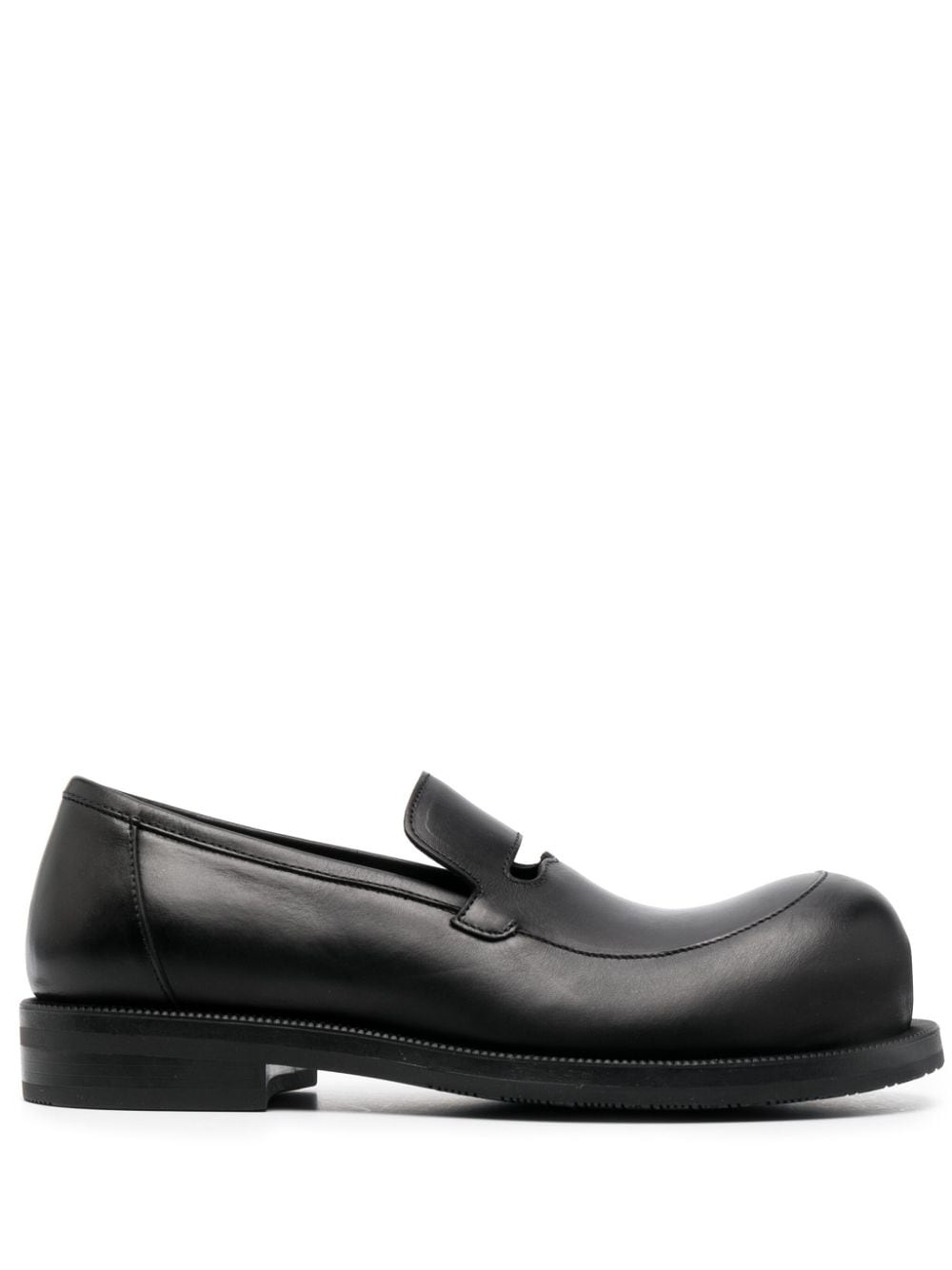 bulb-toe leather loafers - 1