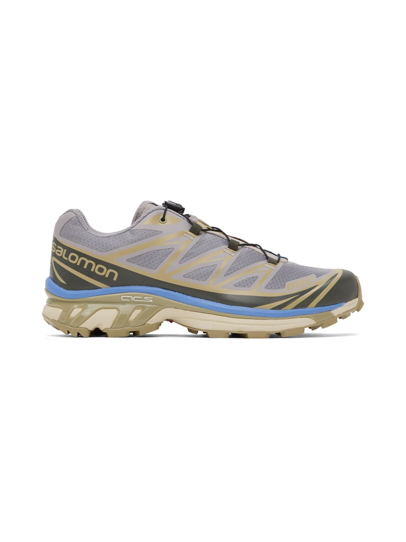 multi-panel lace-up sneakers - 1