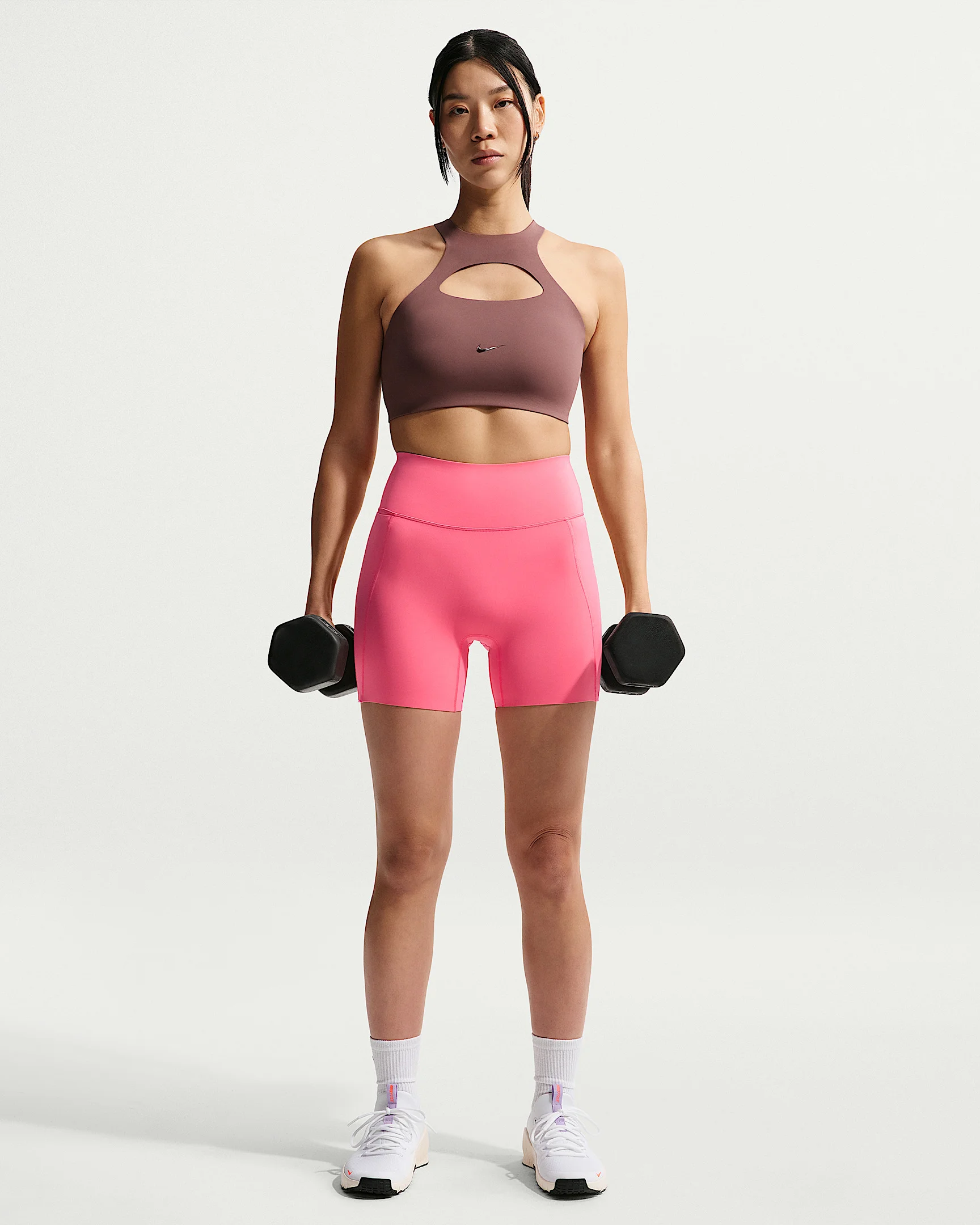 Nike Universa Women's High-Waisted 5" Biker Shorts with No Front Seam - 1