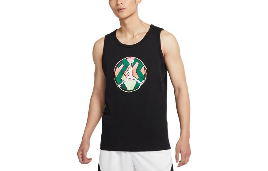 Air Jordan Pattern Printing Sports Vest Men's Black DQ5878-010 - 3