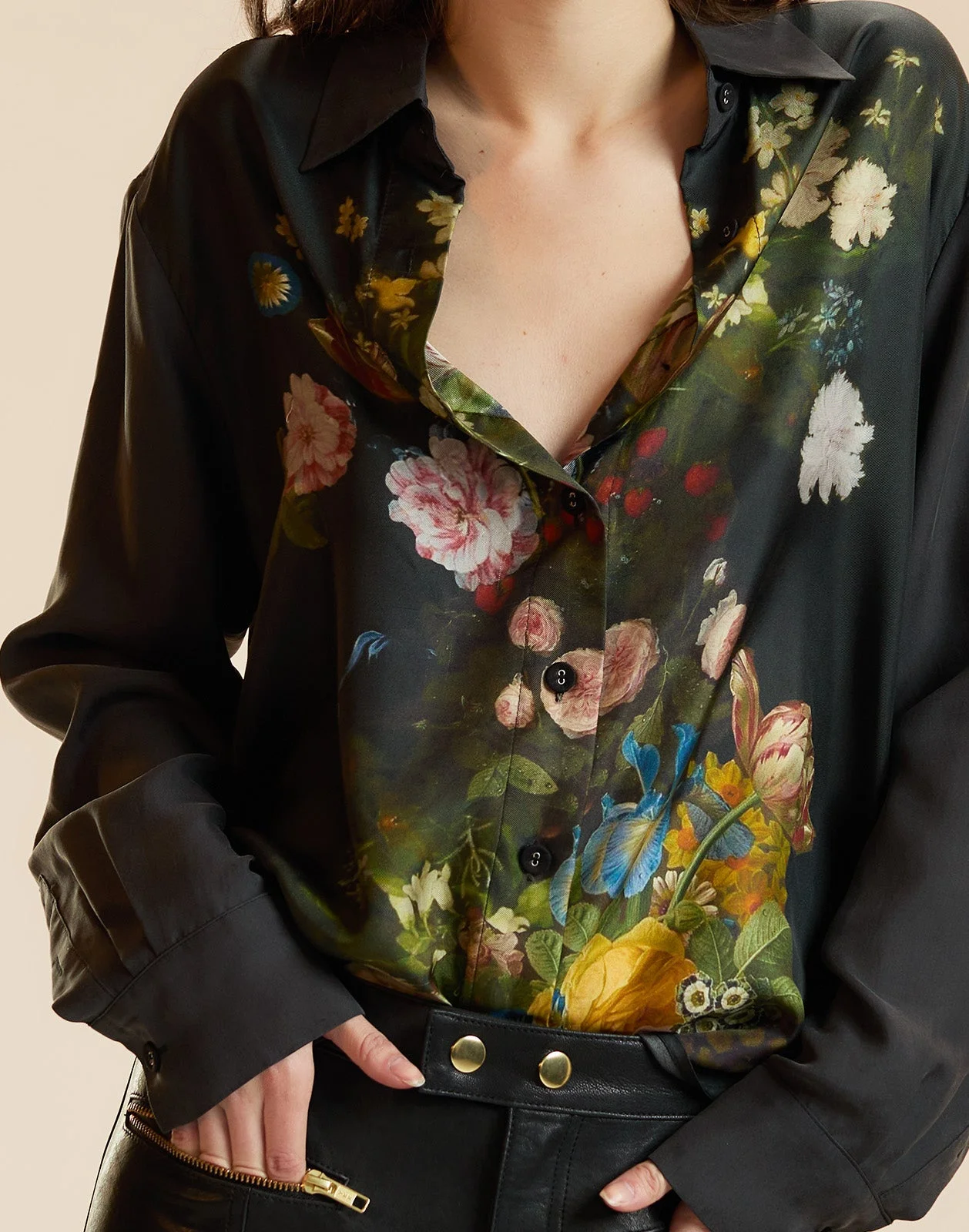 Floral Collectible Silk Shirt - 1