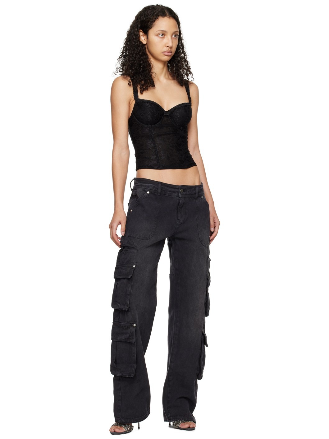 Black Hayes Cargo Pants - 4