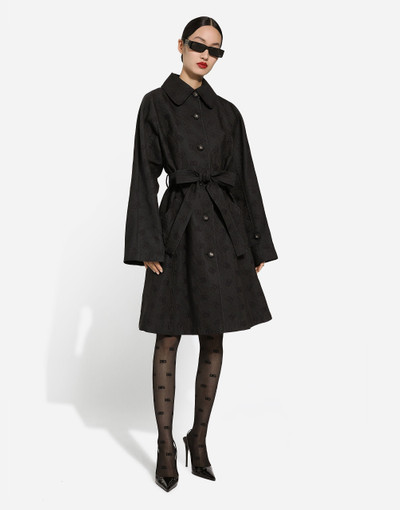 Dolce & Gabbana Quilted jacquard trench coat with DG logo outlook