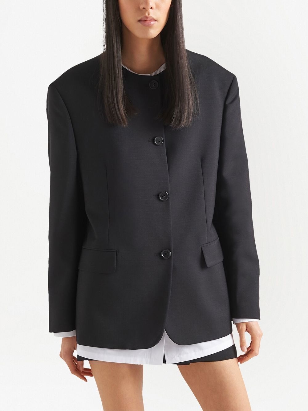 single-breasted tailored coat - 4