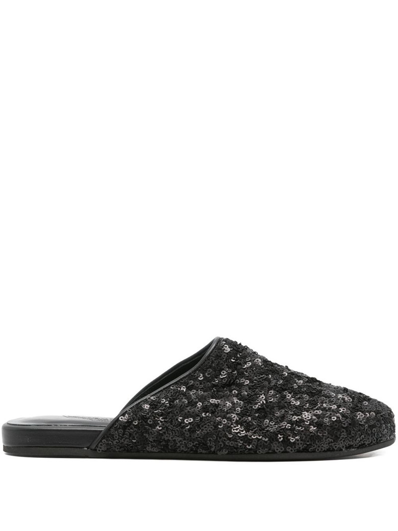 The Slipper sequined mules 1