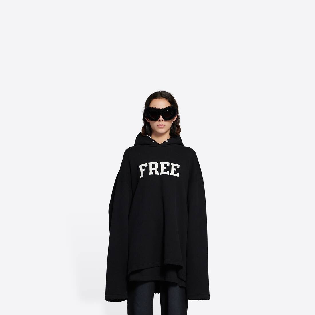 Free No Rib Hoodie in Black - 3