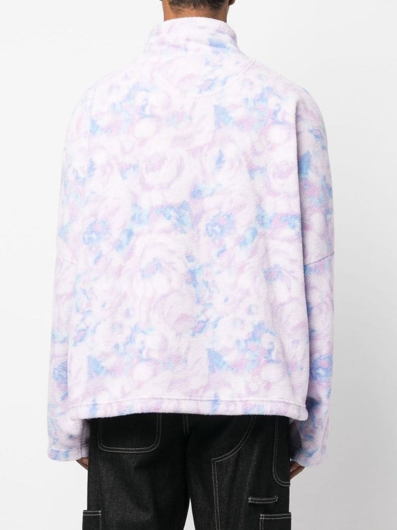 floral-print fleece jumper - 5