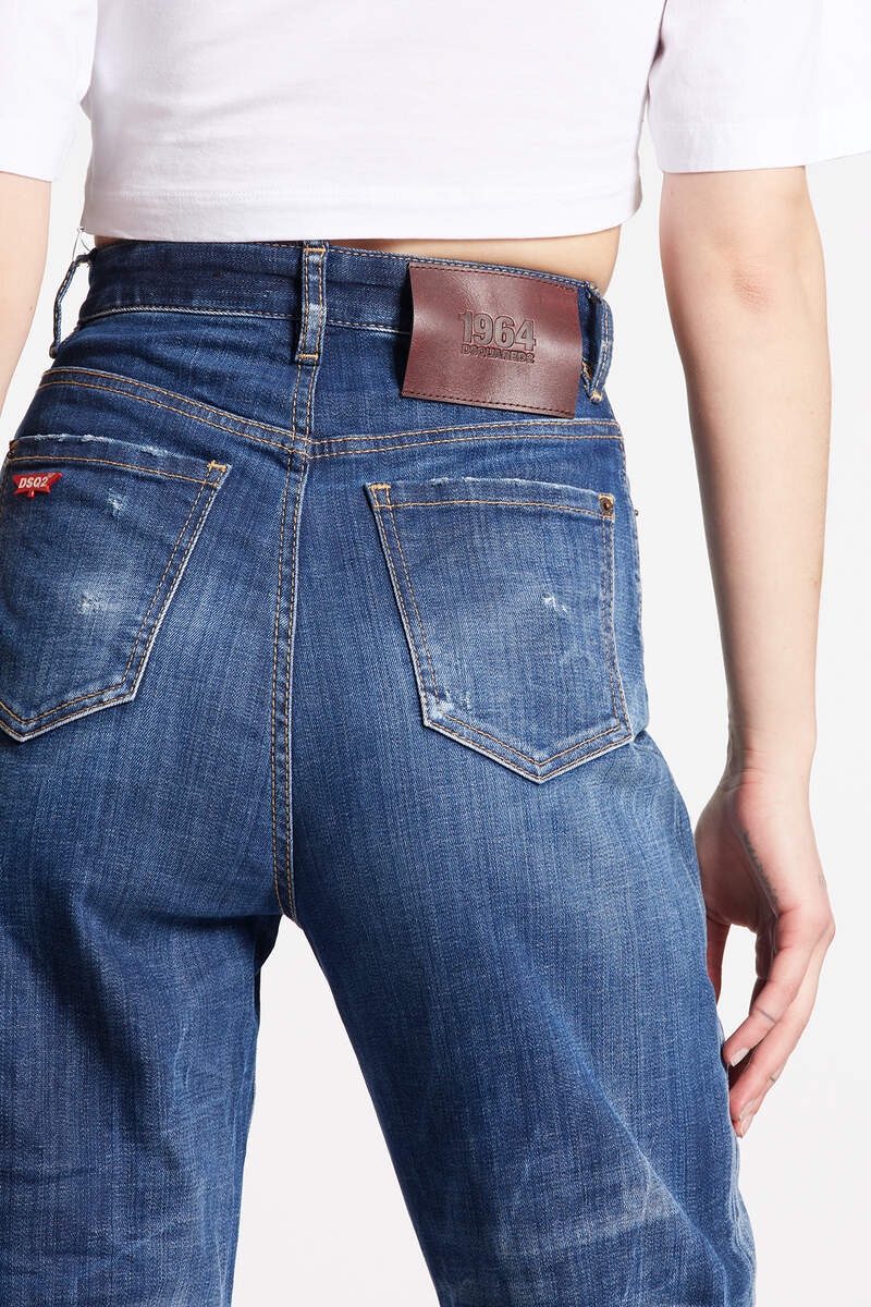 DARK RIPPED WASH SASOON JEANS - 4