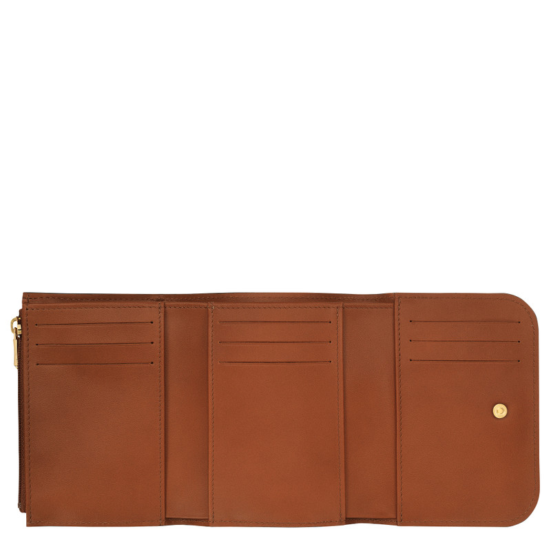 Longchamp Box-Trot Wallet Cognac - Leather outlook