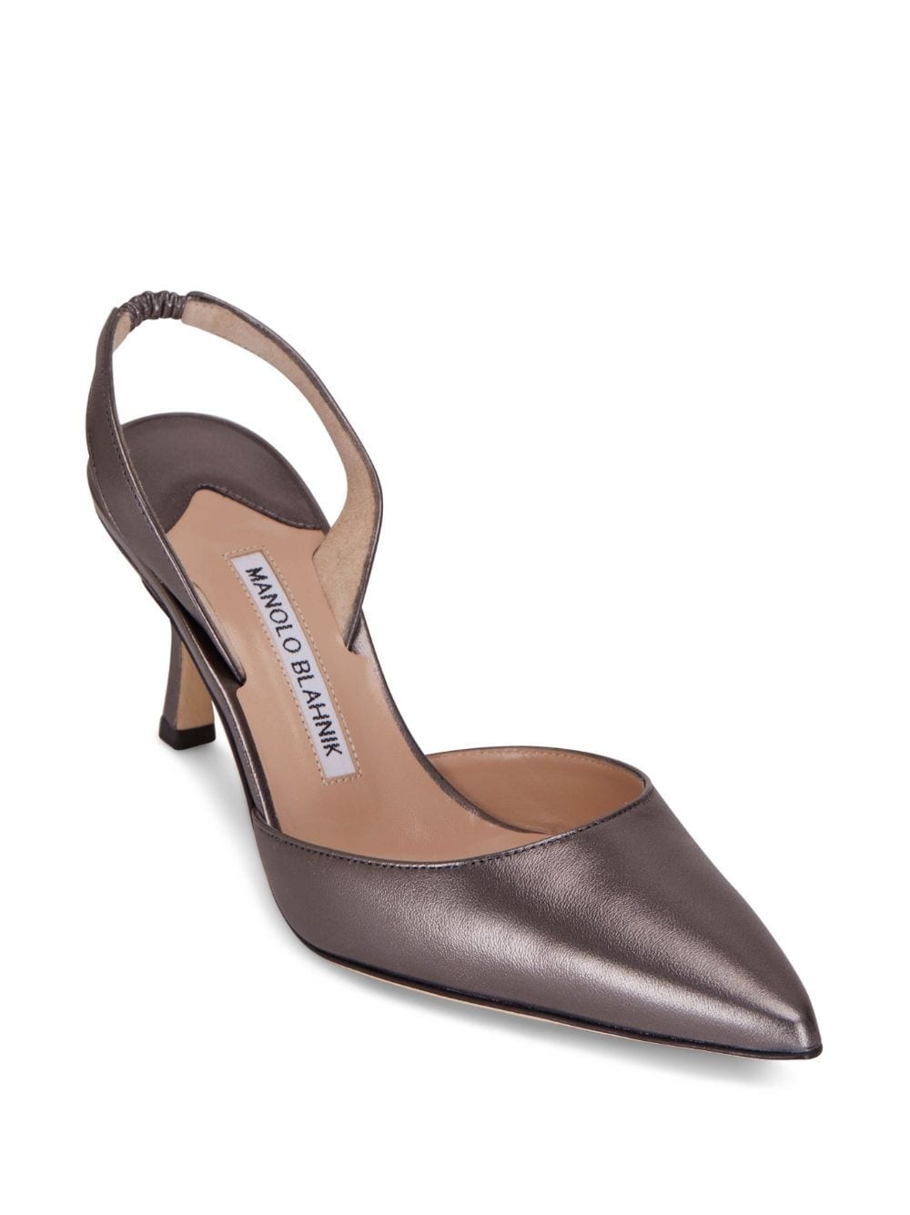 metallic-effect slingback heeled pumps - 2