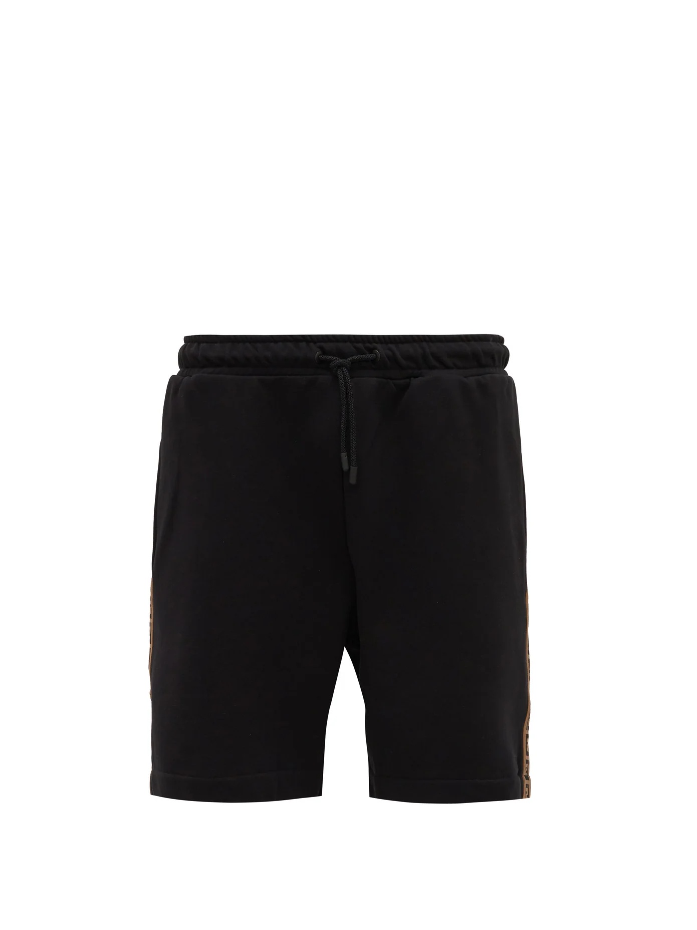 Logo jacquard-striped jersey shorts - 1