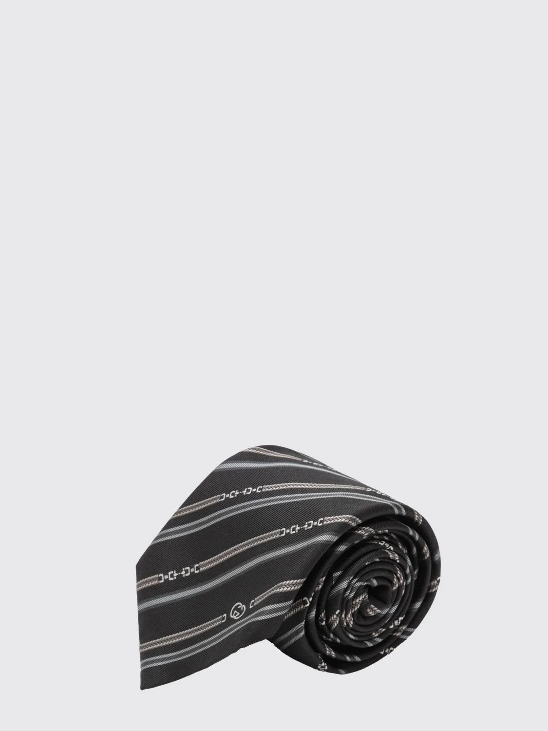 Gucci Men Gucci Silk Tie With Regimental Pattern And Gg Jacquard Monogram - 1