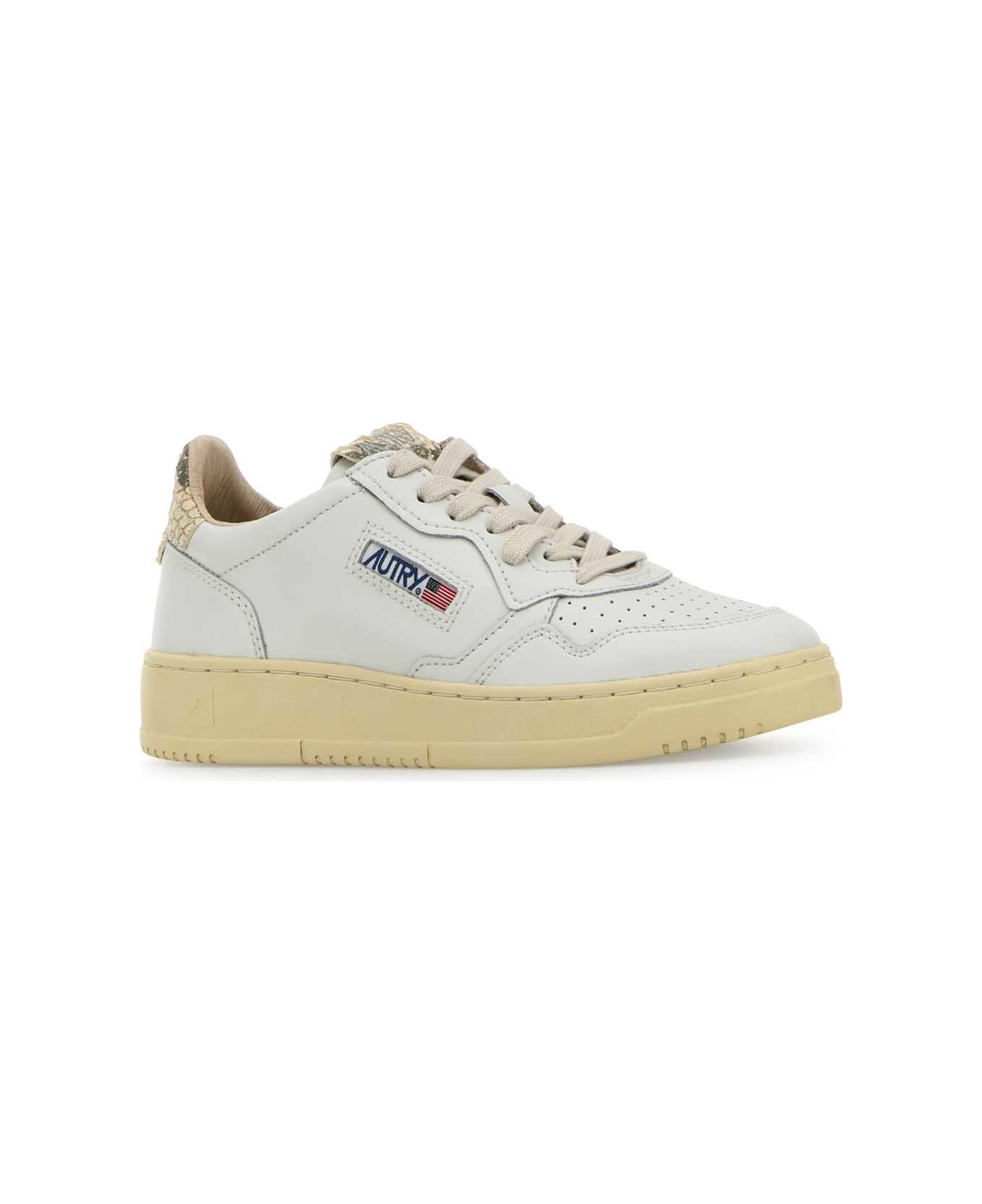White Leather Medalist Sneakers - 2