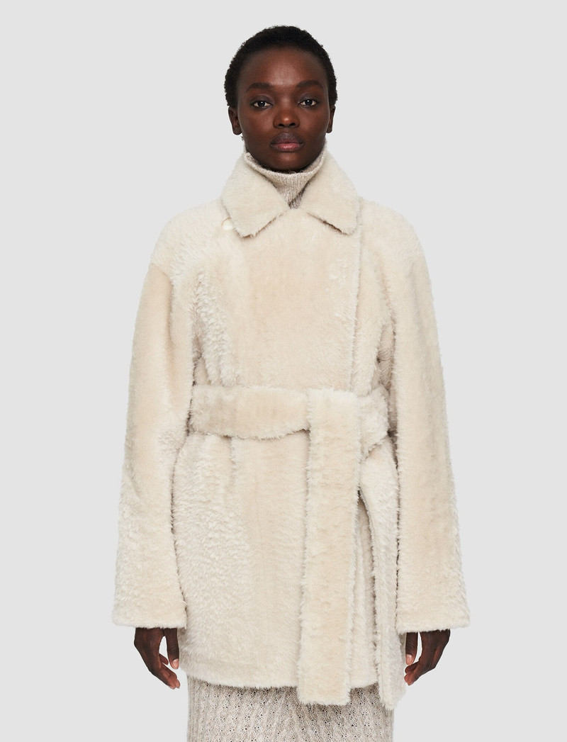 Textured Shearling Clery Coat 3