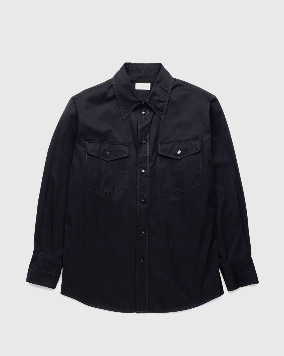 Black Contrast Stitching Shirt