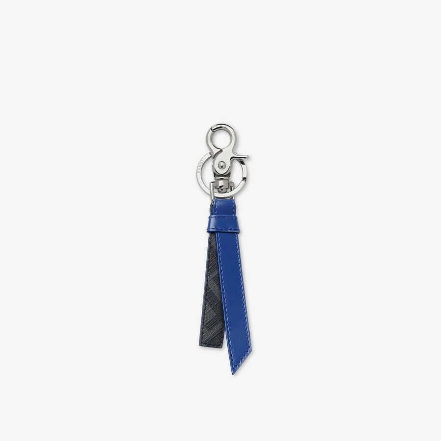 Blue leather key case - 1