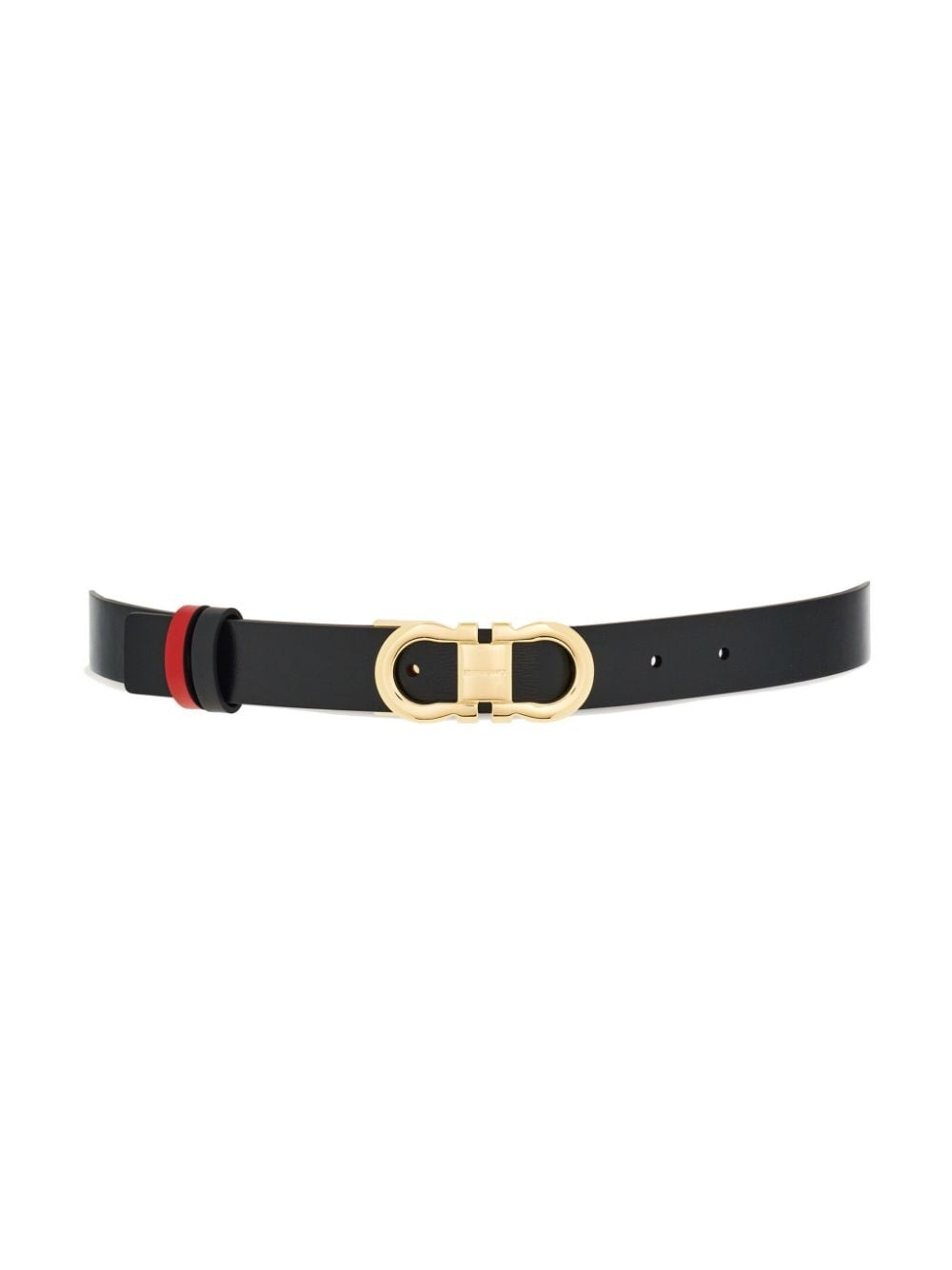 Gancini-buckle reversible leather belt - 3