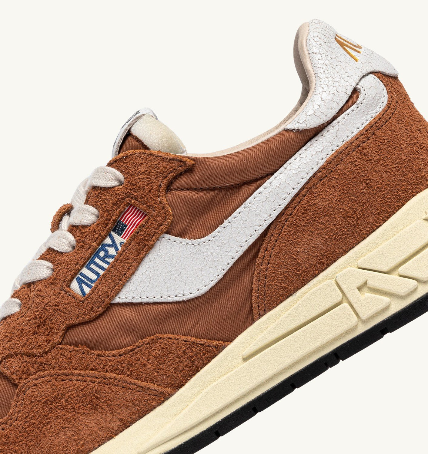 REELWIND LOW SNEAKERS IN NYLON AND SUEDE COLOR BROWN SUGAR AND WHITE - 6