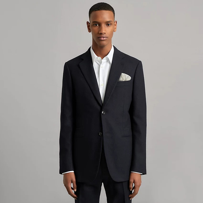 Hermès Façonnee Grand H pocket square 45 outlook