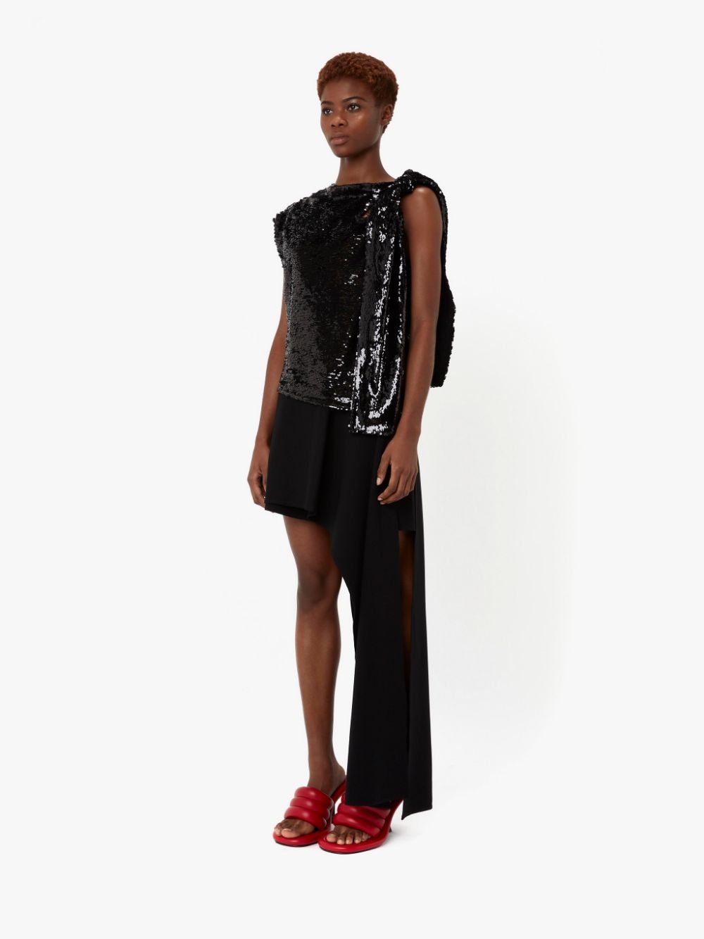 ASYMMETRIC SEQUIN DRESS - 3