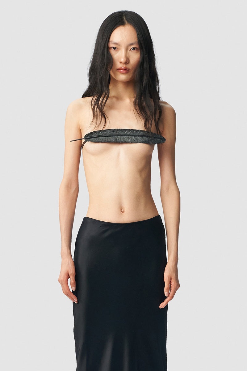 Ann Demeulemeester Noucky Feather Top | REVERSIBLE