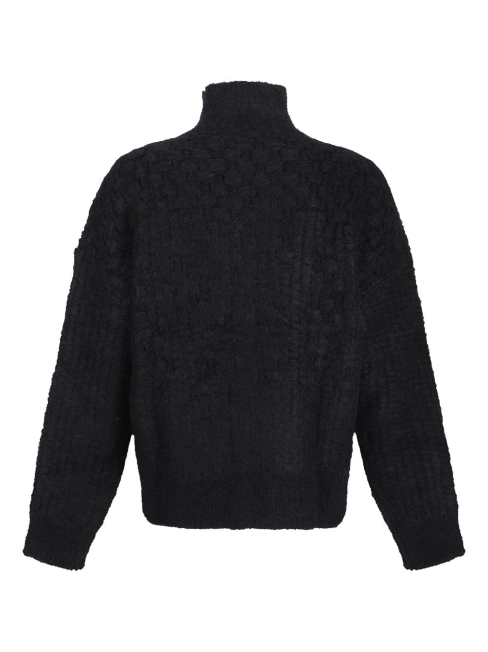 basket weave-knit cardigan - 2