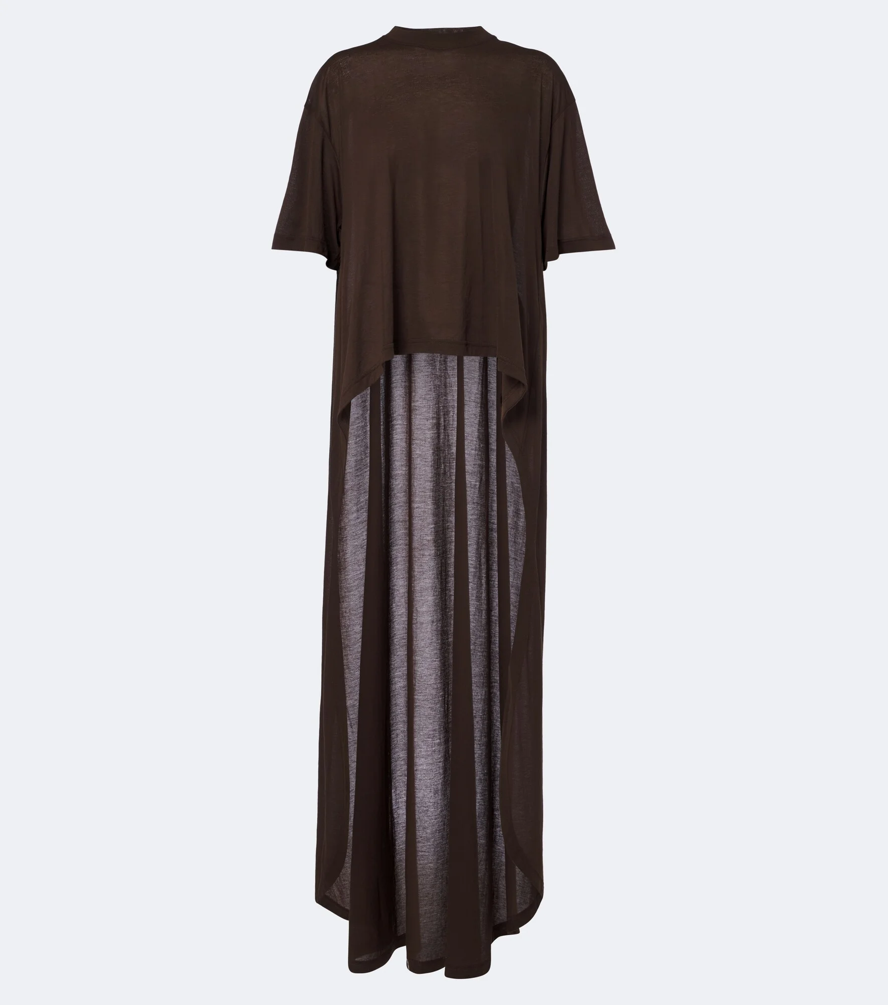 Asymmetric cotton-blend jersey T-shirt - 1
