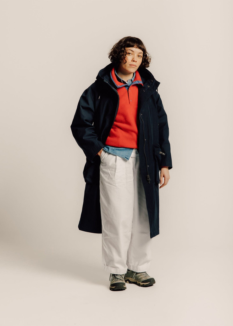 GLOVERALL Women's Coleman Parka Black Navy outlook